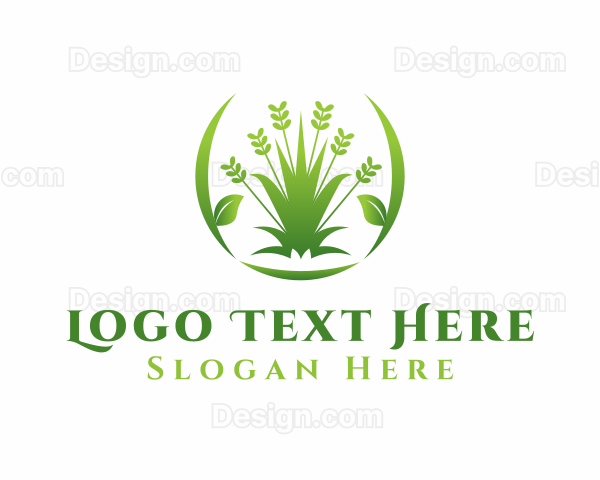 Grass Garden Landscape Logo