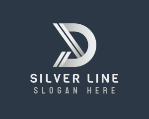 Silver Cryptocurrency Letter D logo