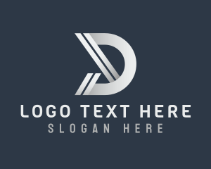 Letter - Silver Cryptocurrency Letter D logo design