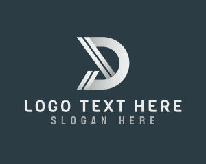 Silver Cryptocurrency Letter D logo design