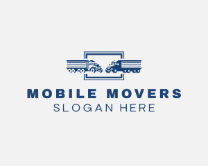 Trailer Truck Logistics  logo design