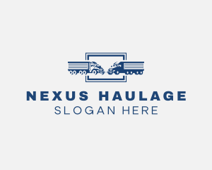 Trailer Truck Logistics  logo design