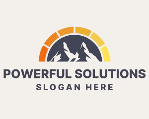 Solar Power Mountain logo design