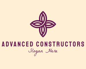 Purple Flower Spa logo design