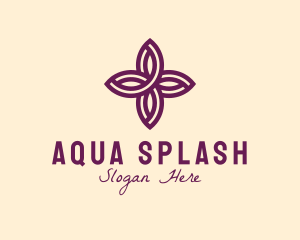 Purple Flower Spa logo design