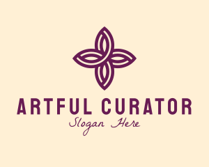 Purple Flower Spa logo design