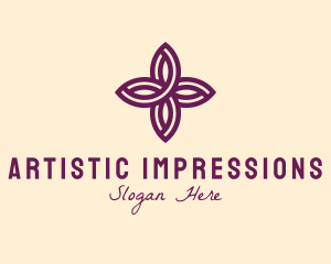 Purple Flower Spa logo design