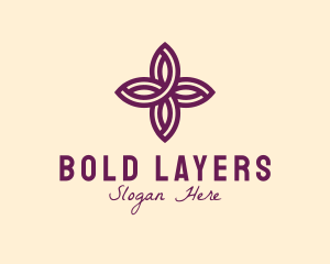 Purple Flower Spa logo design