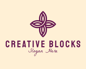 Purple Flower Spa logo design