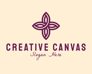 Purple Flower Spa logo design