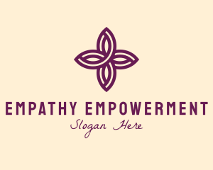 Purple Flower Spa logo design