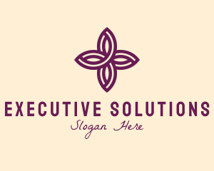 Purple Flower Spa logo design