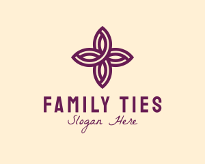 Purple Flower Spa logo design