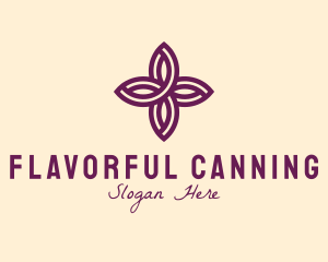 Purple Flower Spa logo design