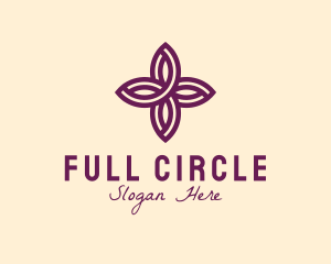 Purple Flower Spa logo design