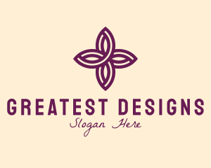 Purple Flower Spa logo design