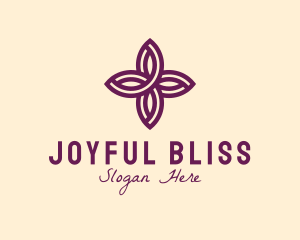 Purple Flower Spa logo design