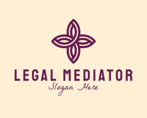 Purple Flower Spa logo design