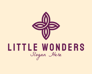 Purple Flower Spa logo design