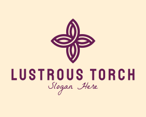 Purple Flower Spa logo design