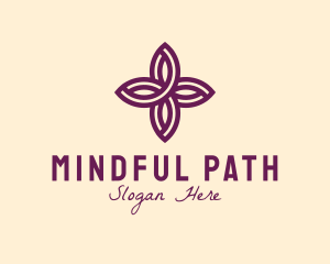 Purple Flower Spa logo design