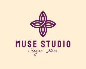 Purple Flower Spa logo design