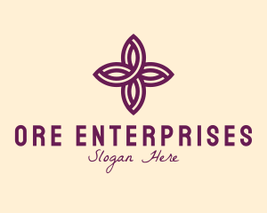 Purple Flower Spa logo design