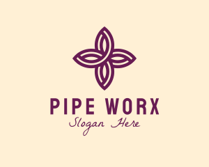 Purple Flower Spa logo design