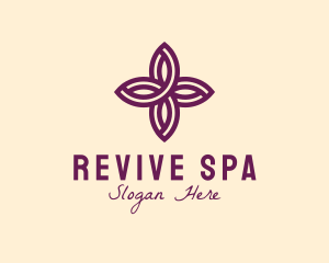 Purple Flower Spa logo design