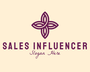 Purple Flower Spa logo design