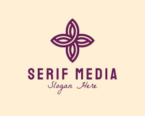 Purple Flower Spa logo design