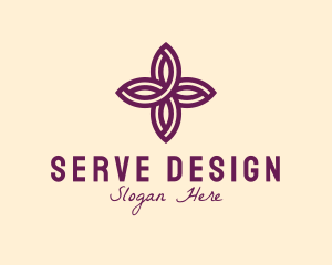 Purple Flower Spa logo design