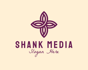 Purple Flower Spa logo design