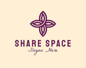 Purple Flower Spa logo design