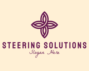 Purple Flower Spa logo design