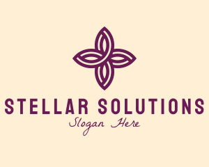 Purple Flower Spa logo design