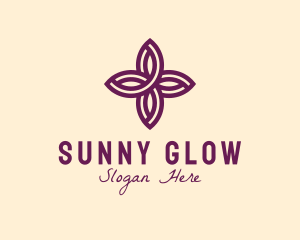 Purple Flower Spa logo design