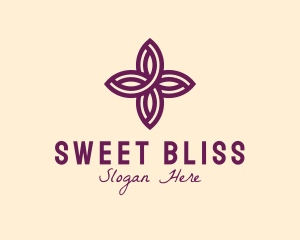 Purple Flower Spa logo design