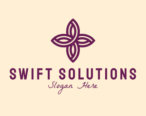 Purple Flower Spa logo design