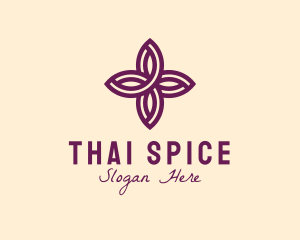 Purple Flower Spa logo design