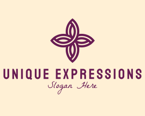 Purple Flower Spa logo design