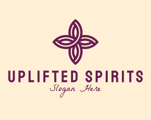 Purple Flower Spa logo design