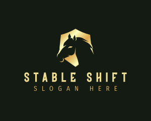 Equine Horse Shield logo design