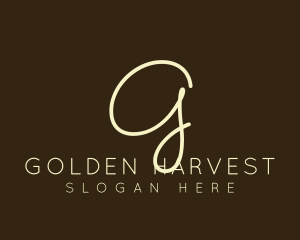 Golden Beauty Script logo design