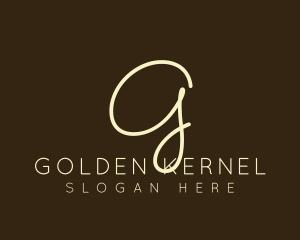 Golden Beauty Script logo design