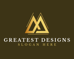 Golden Deluxe Letter M logo design