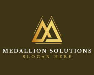 Golden Deluxe Letter M logo design