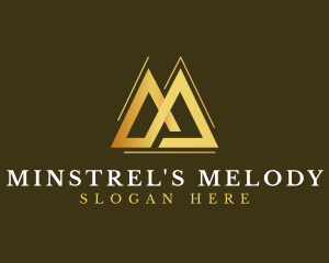 Golden Deluxe Letter M logo design