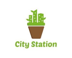 Cactus City Pot logo design