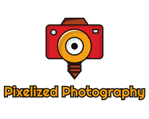 Camera Flash Bulb  logo design